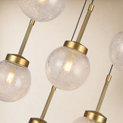 Liorenne Bubble Glass Globe Cluster Chandelier 18"D 