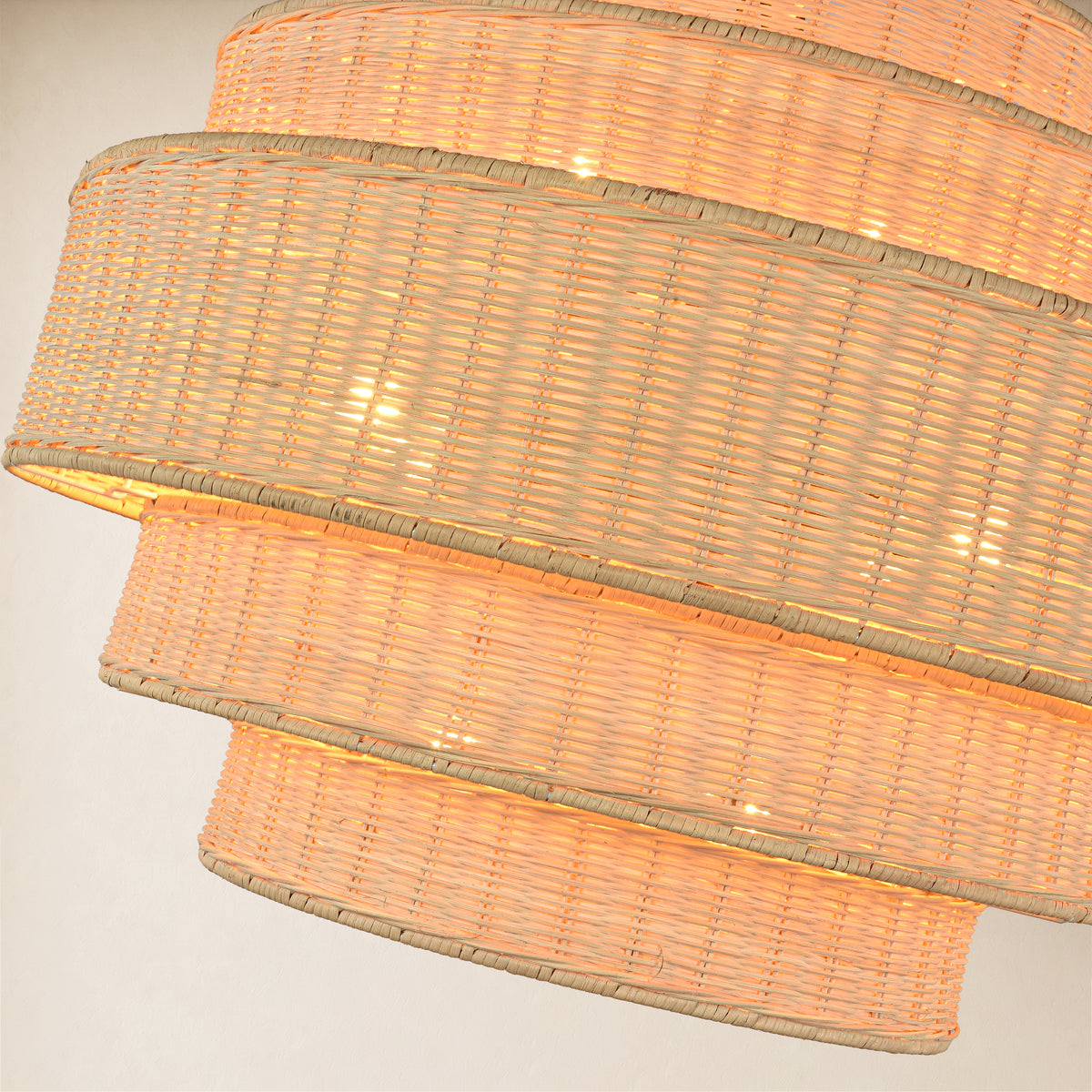 Cavana Rattan Tiered Round Chandelier 27.9"D