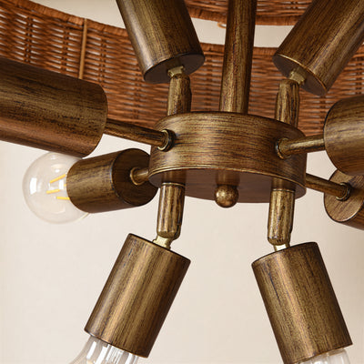 Cavana Rattan Tiered Round Chandelier 27.9"D
