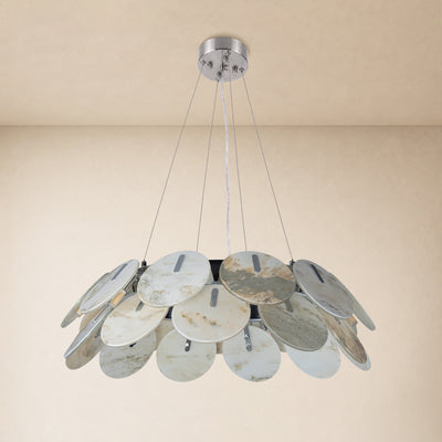 Pietra Landscape Marble Disc Chandelier 31.4"D