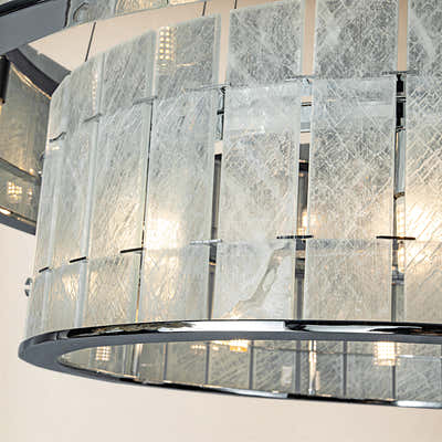 Pietra Clear Crystal Round Drum Chandelier 33.4"D