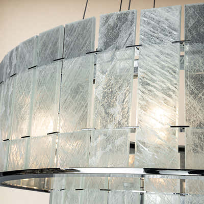 Pietra Clear Crystal Round Drum Chandelier 33.4"D