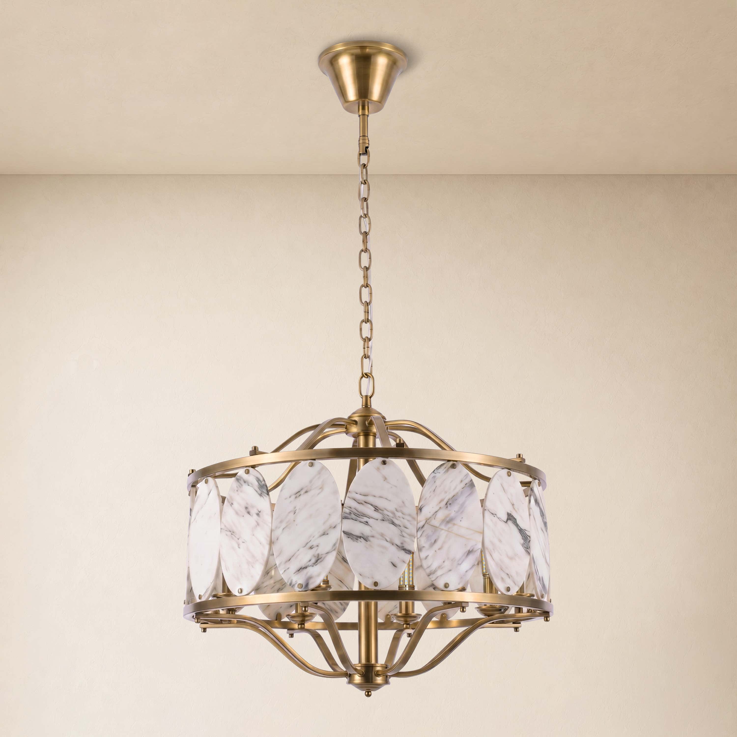 Pietra Quartize Round Chandelier 33.4"D