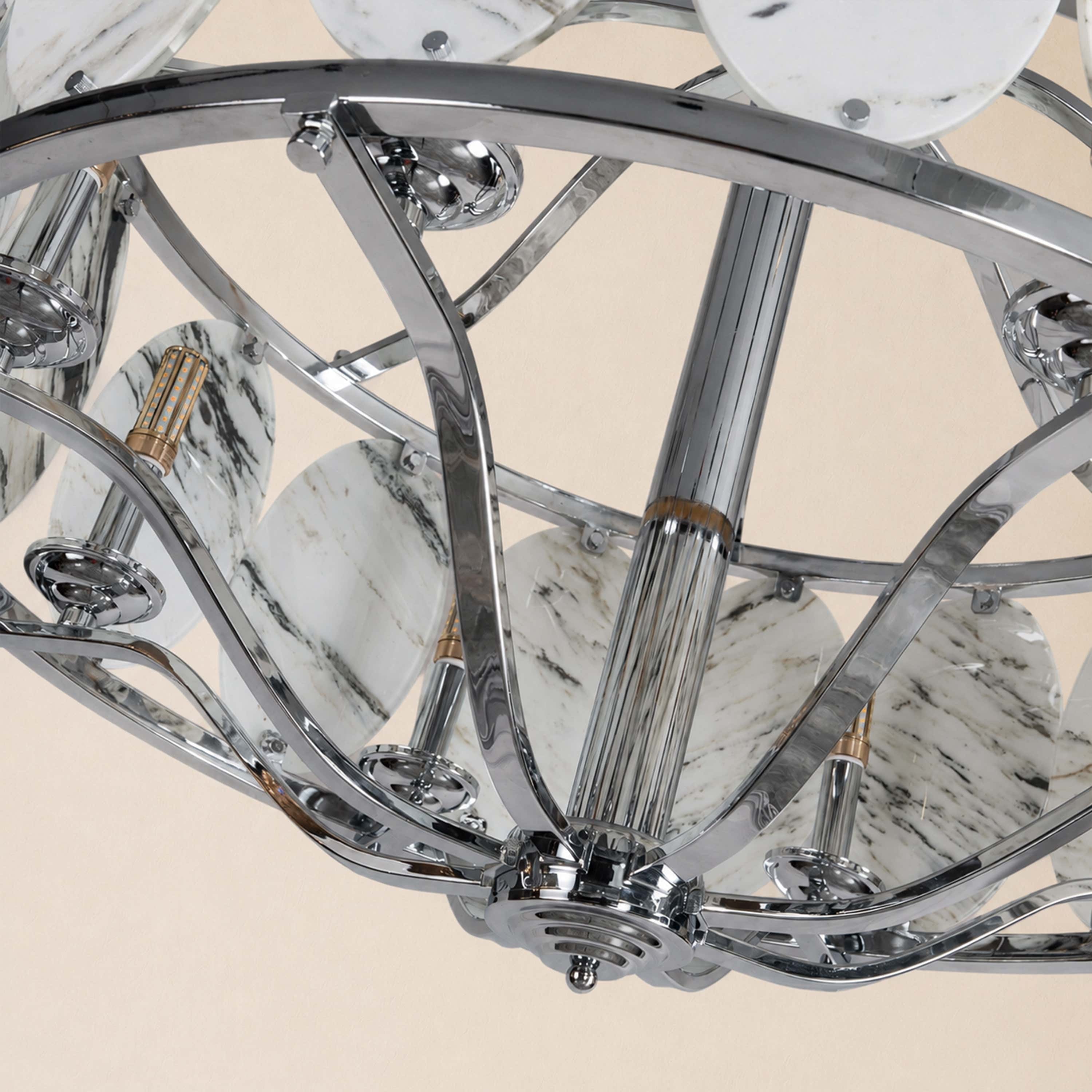 Pietra Quartize Round Chandelier 33.4"D