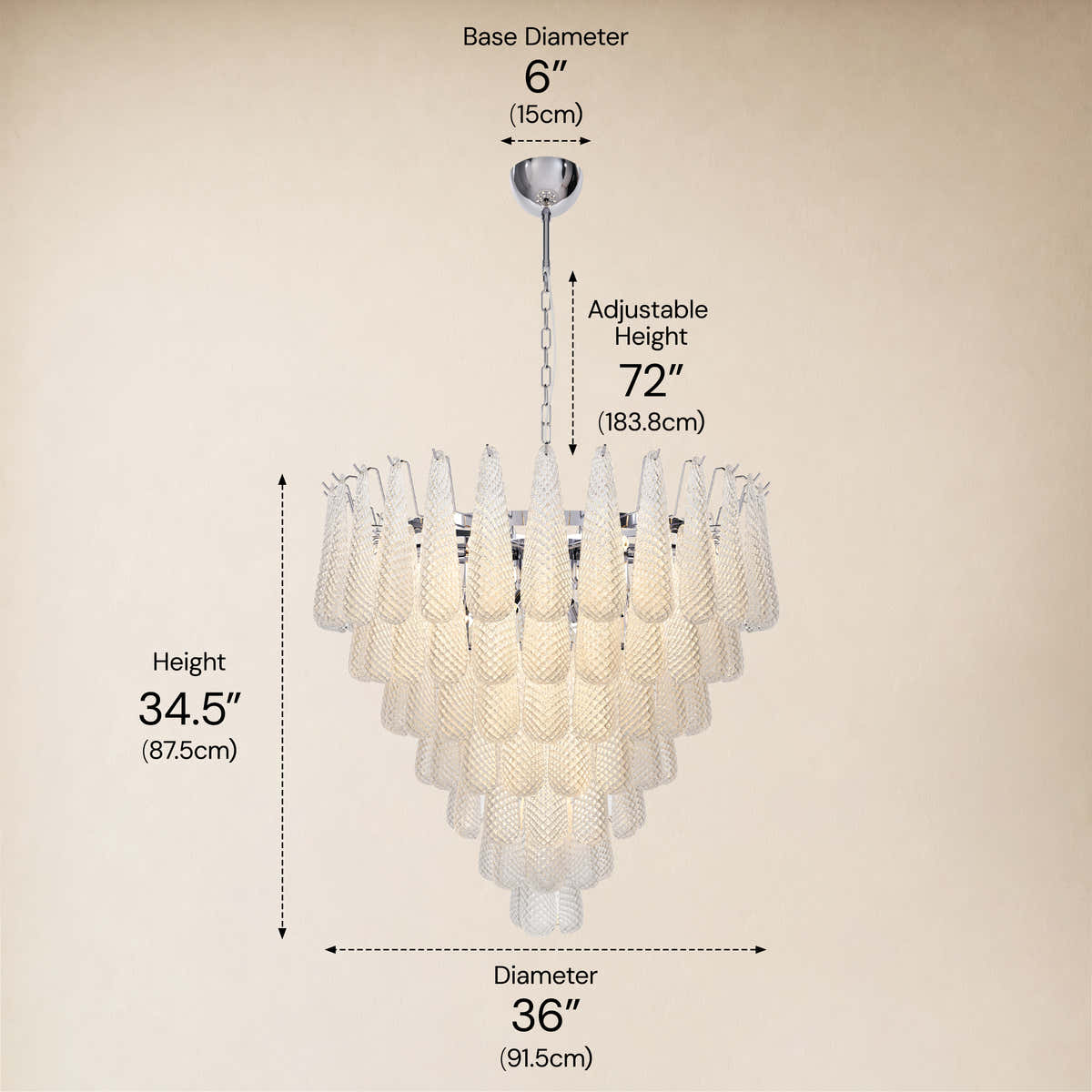 size-image #Finish_Silver,Glass_White,Size_36" dimensions 2