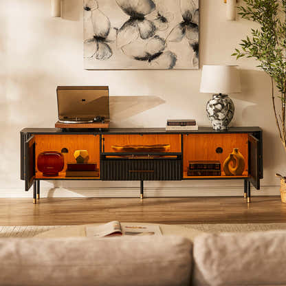 Ewan Oak Media Console 80"W