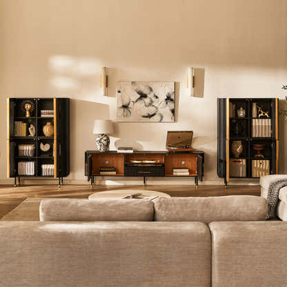 Ewan Oak Media Console 80"W