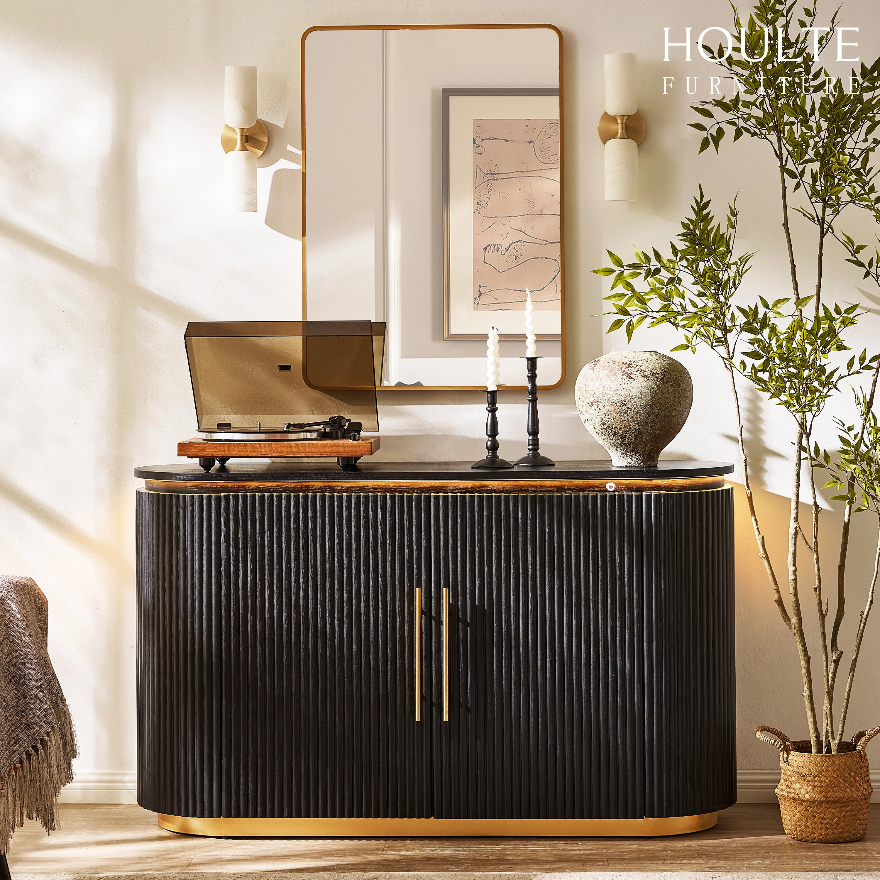 Ewan Oak Sideboard 56"W