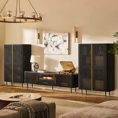 Ewan Oak Media Console 80"W