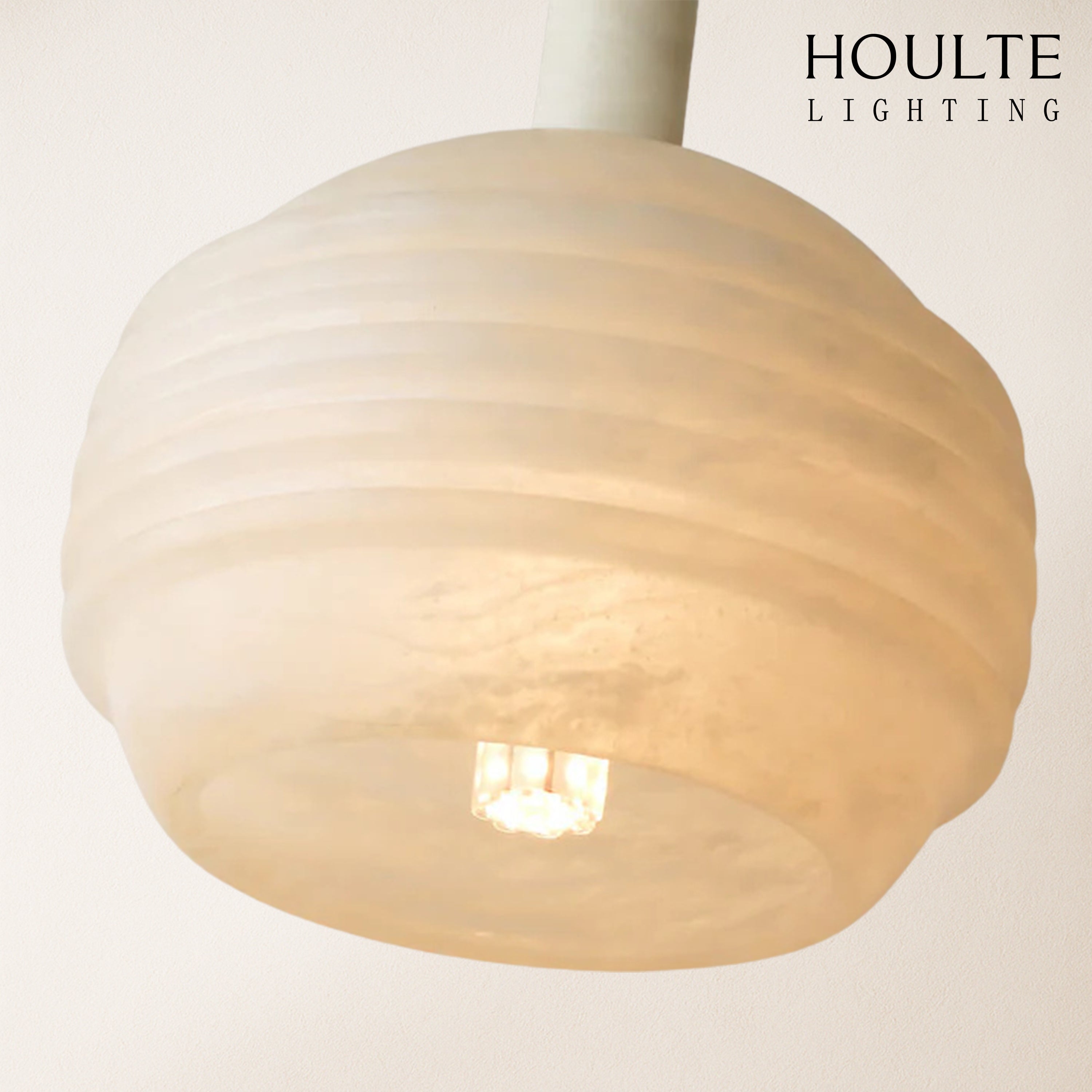 Dadaly Lottia Alabaster Small Art Pendant Light 10"D