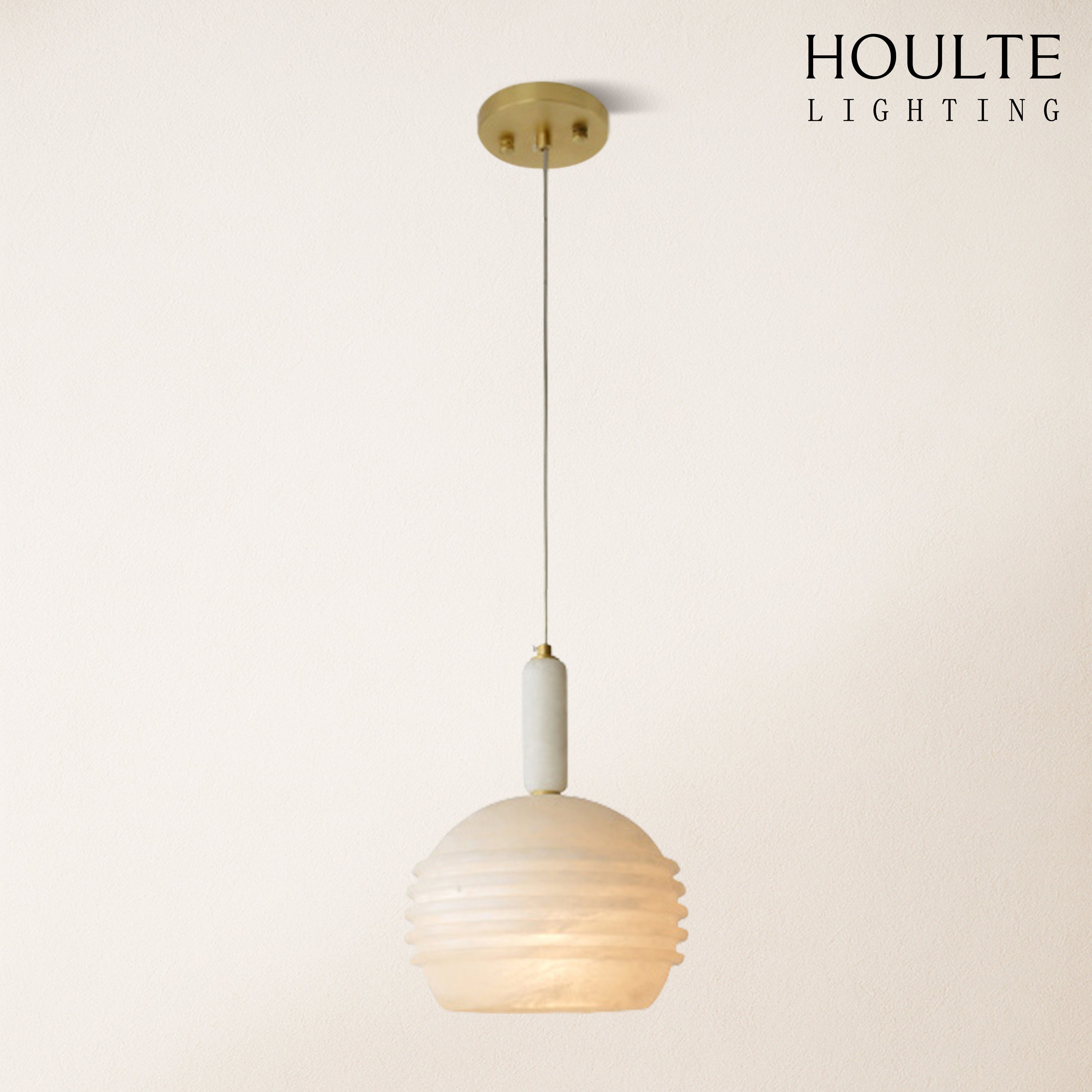 Dadaly Lottia Alabaster Small Art Pendant Light 10"D