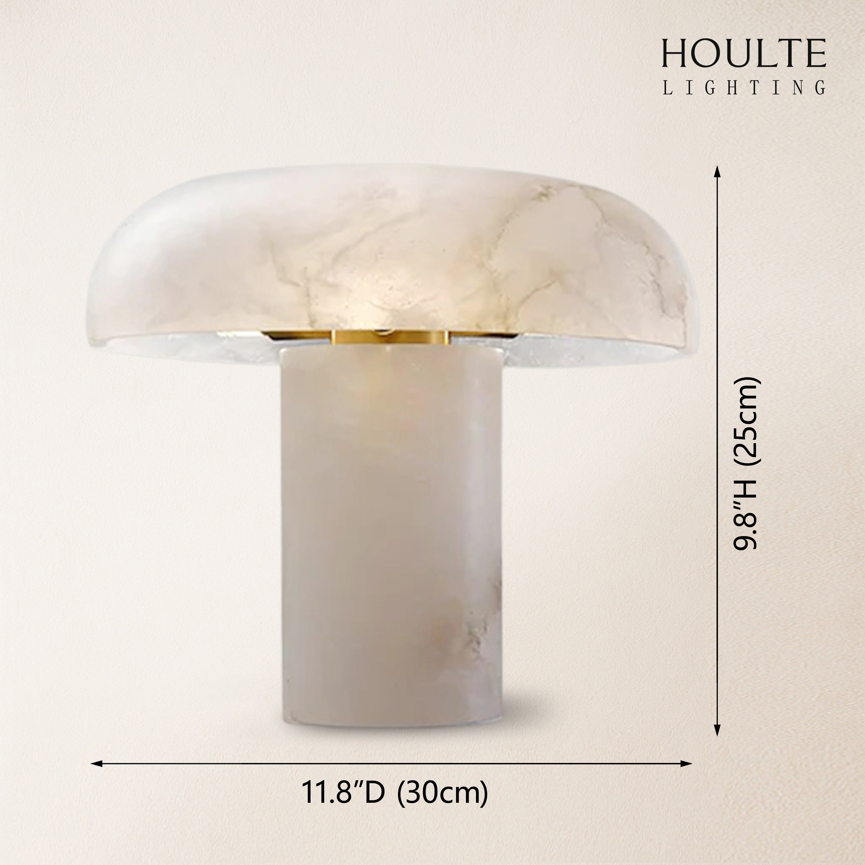 Dadaly Modern Alabaster Mushroom Table Lamp 9.8"H