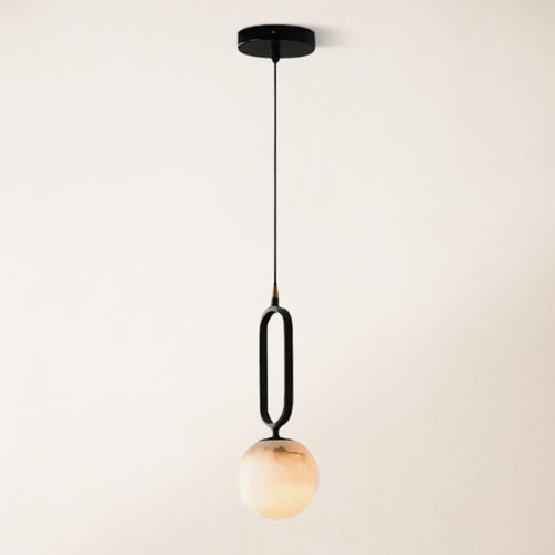 Dadaly Alabaster Small Art Ball Pendant 5.9''D