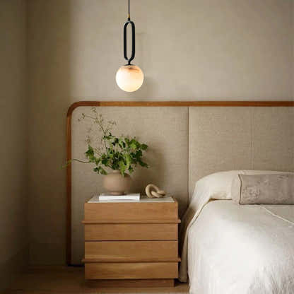 Dadaly Alabaster Small Art Ball Pendant 5.9''D