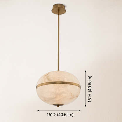 Dadaly Alabaster Small Art Canterbury LED Mini Pendant 16"H