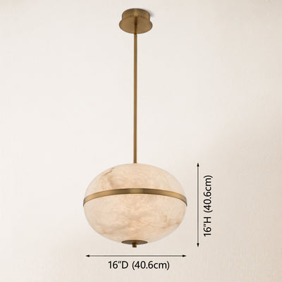Dadaly Alabaster Small Art Canterbury LED Mini Pendant 16"H