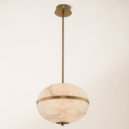 Dadaly Alabaster Small Art Canterbury LED Mini Pendant 16"H