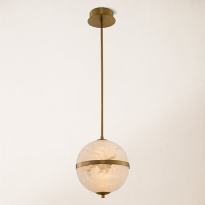 Dadaly Alabaster Small Art Canterbury LED Mini Pendant 10"