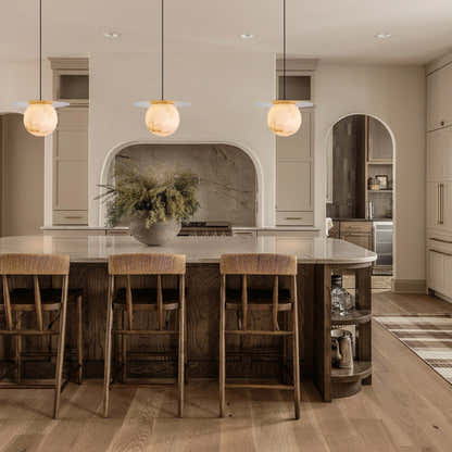 Dadaly Garfield Spanish Alabaster Small Art Bedside Pendant 16"D