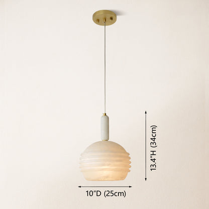 Dadaly Lottia Alabaster Small Art Pendant Light 10"D