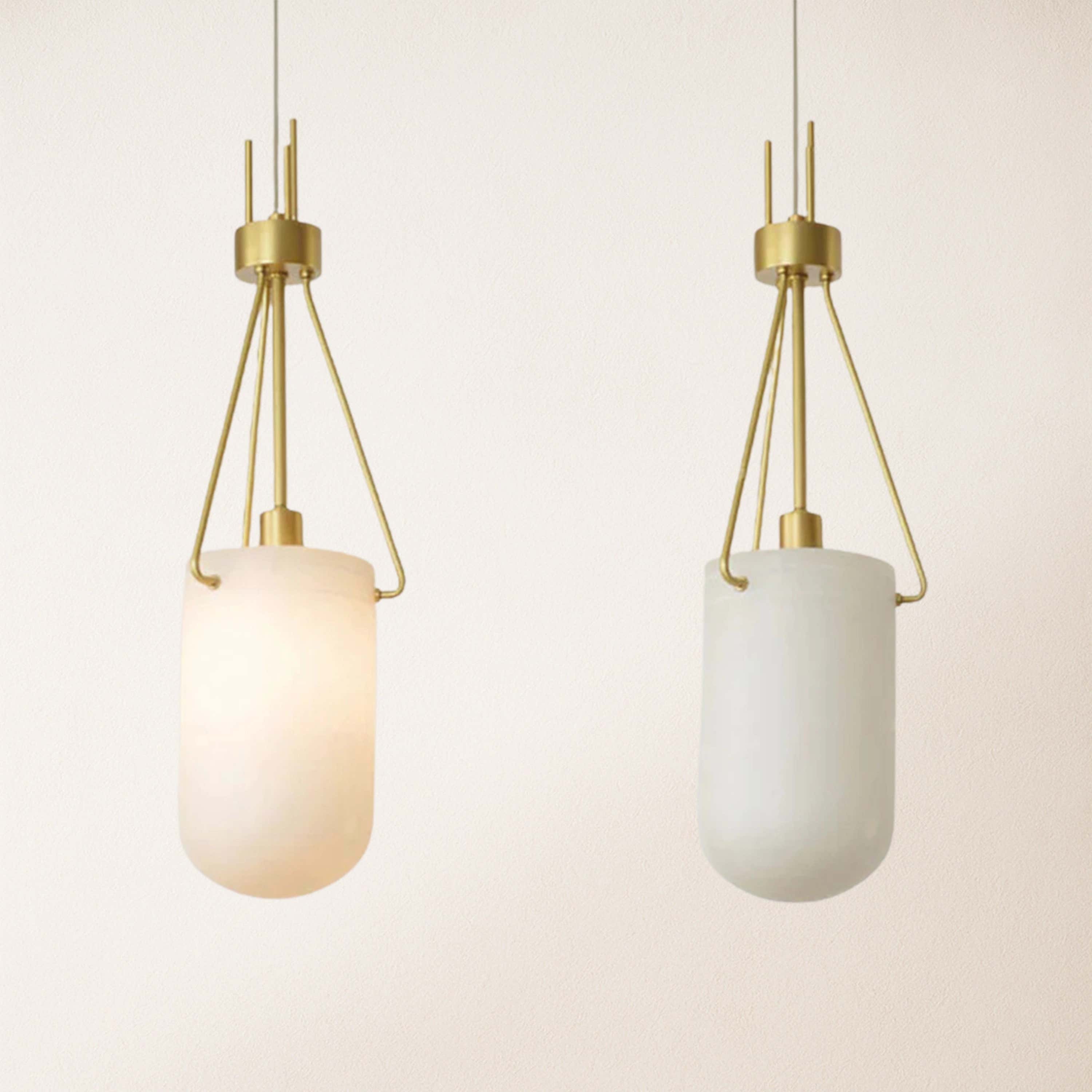 Dadaly Lottia Alabaster Small Art Pendant Light 7"D