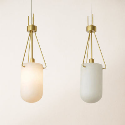 Dadaly Lottia Alabaster Small Art Pendant Light 7"D