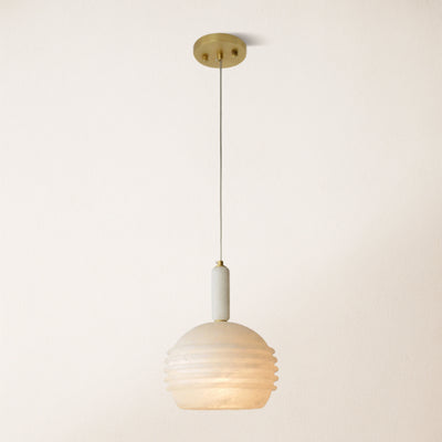 Dadaly Lottia Alabaster Small Art Pendant Light 10"D