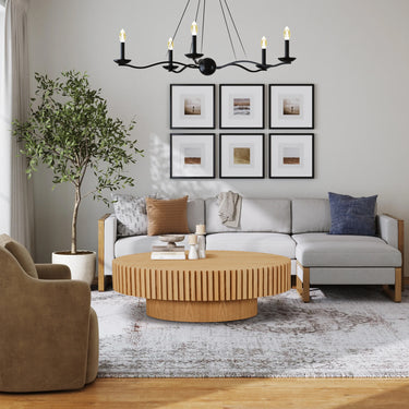 Drum Round Coffee Table 43.7"