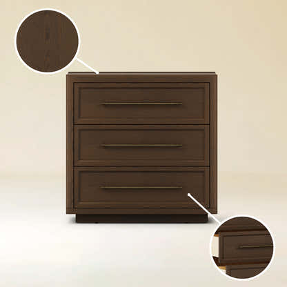 Alvar 95″ Oak 9-Drawer Chest(Set of 3)