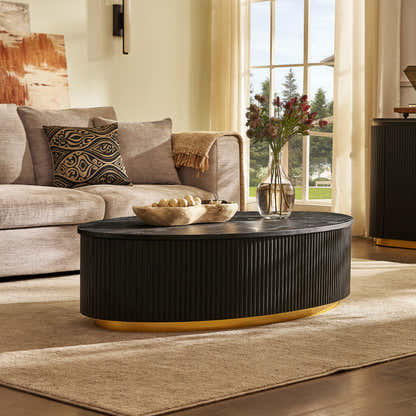 Holton Oak Media Console And Coffee Table Set