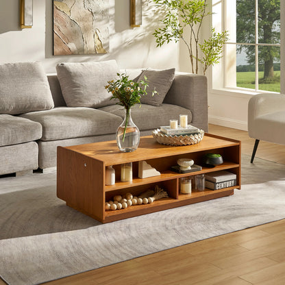Devon Oak Media Console  And Coffee Table Set