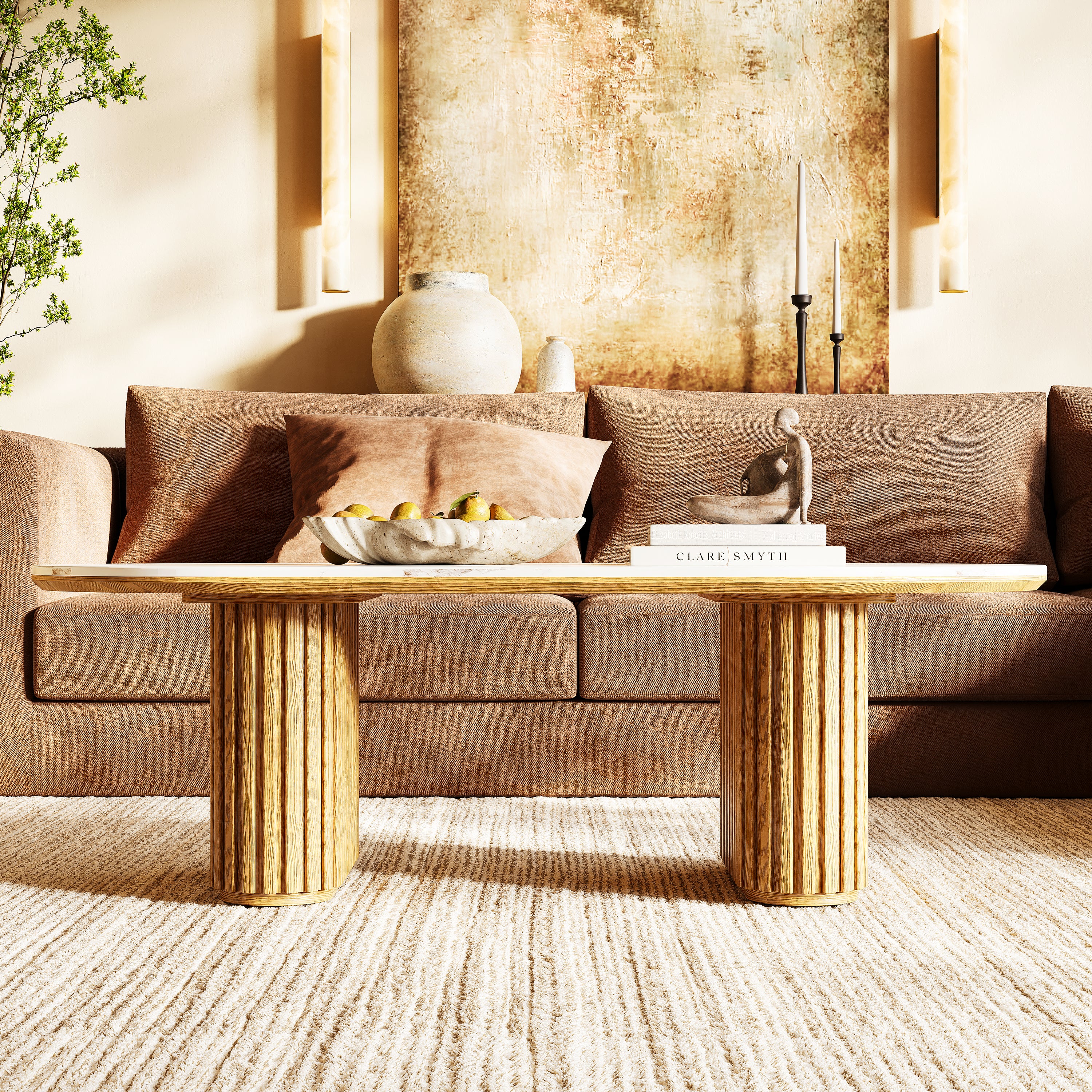 Emery Sintered Stone Coffee Table 48"W