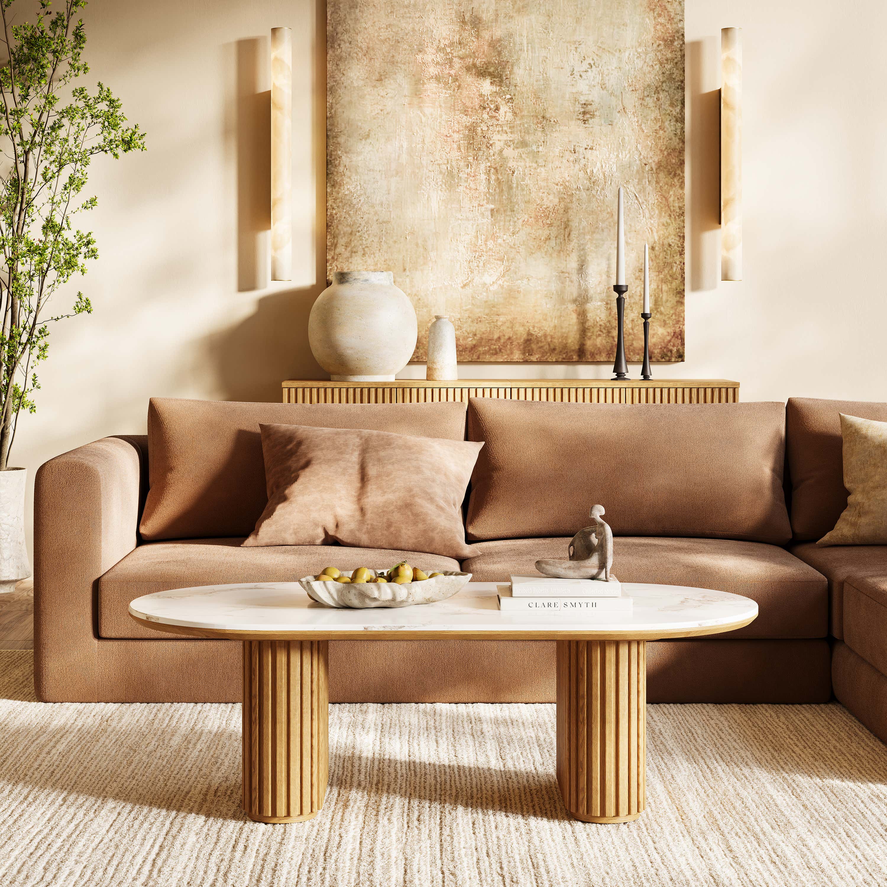 Emery Sintered Stone Coffee Table 47"W
