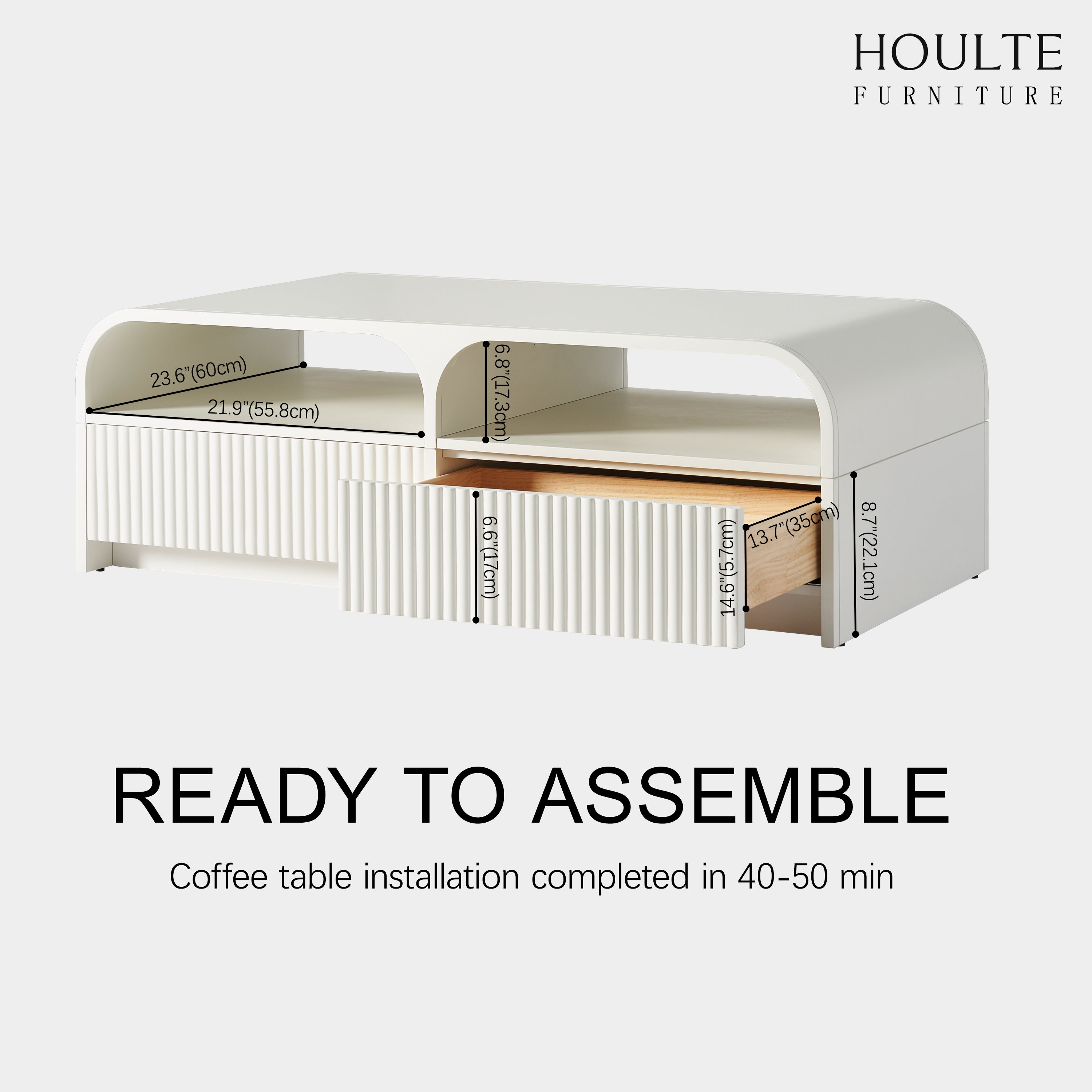 Naru Media Console and Coffee Table Set
