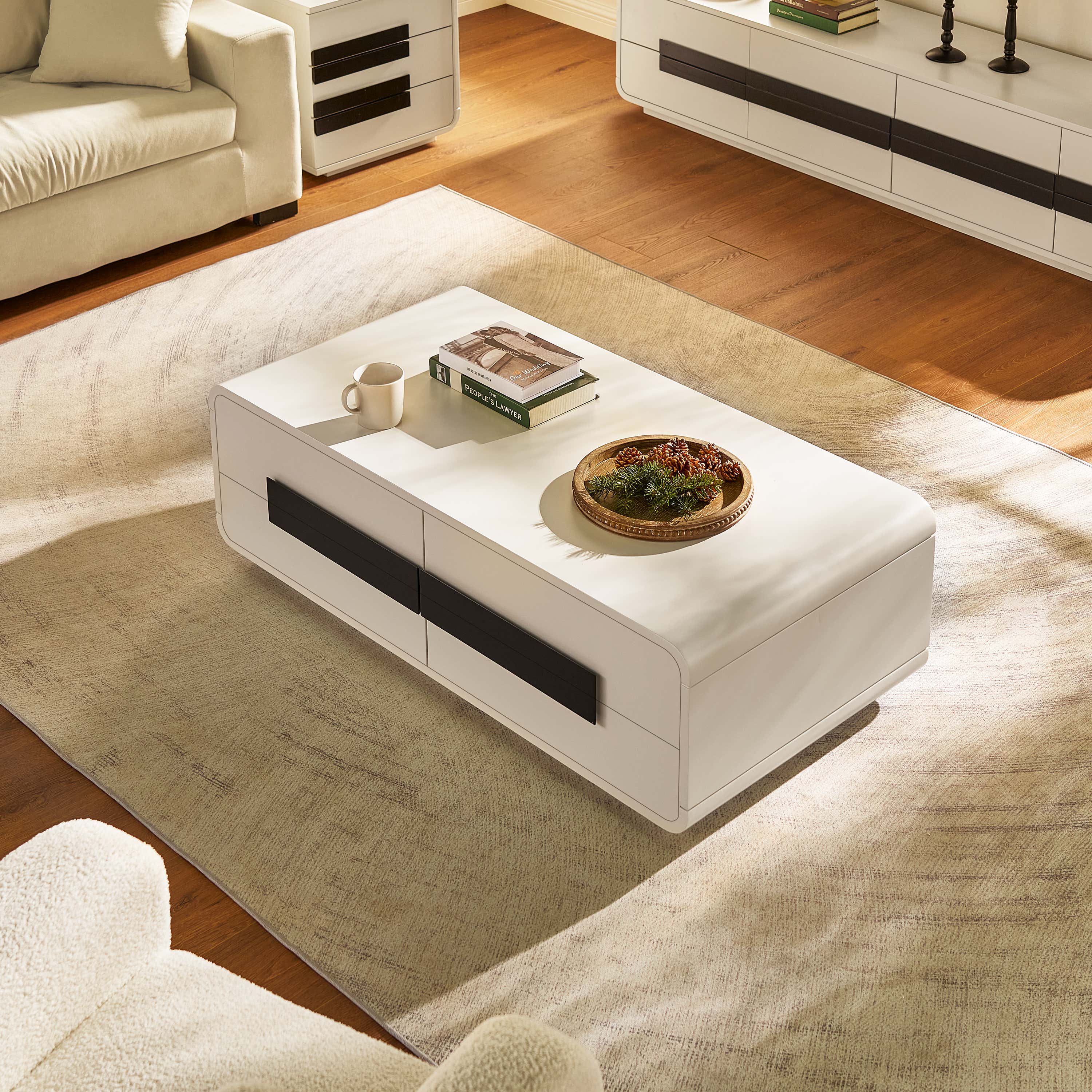Soren Media Console And Coffee Table Set