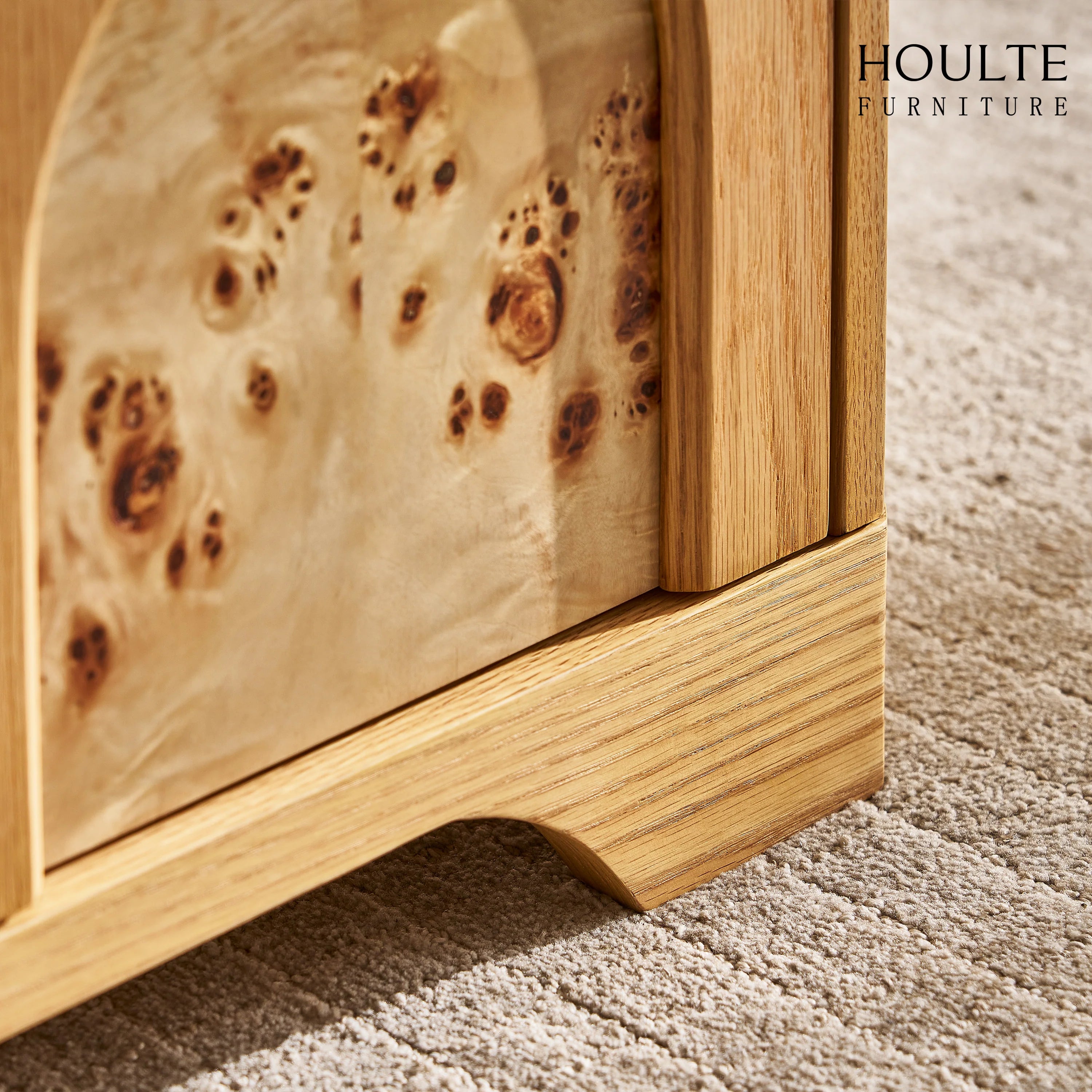 Aurora Oak Coffee Table and Media Console Set