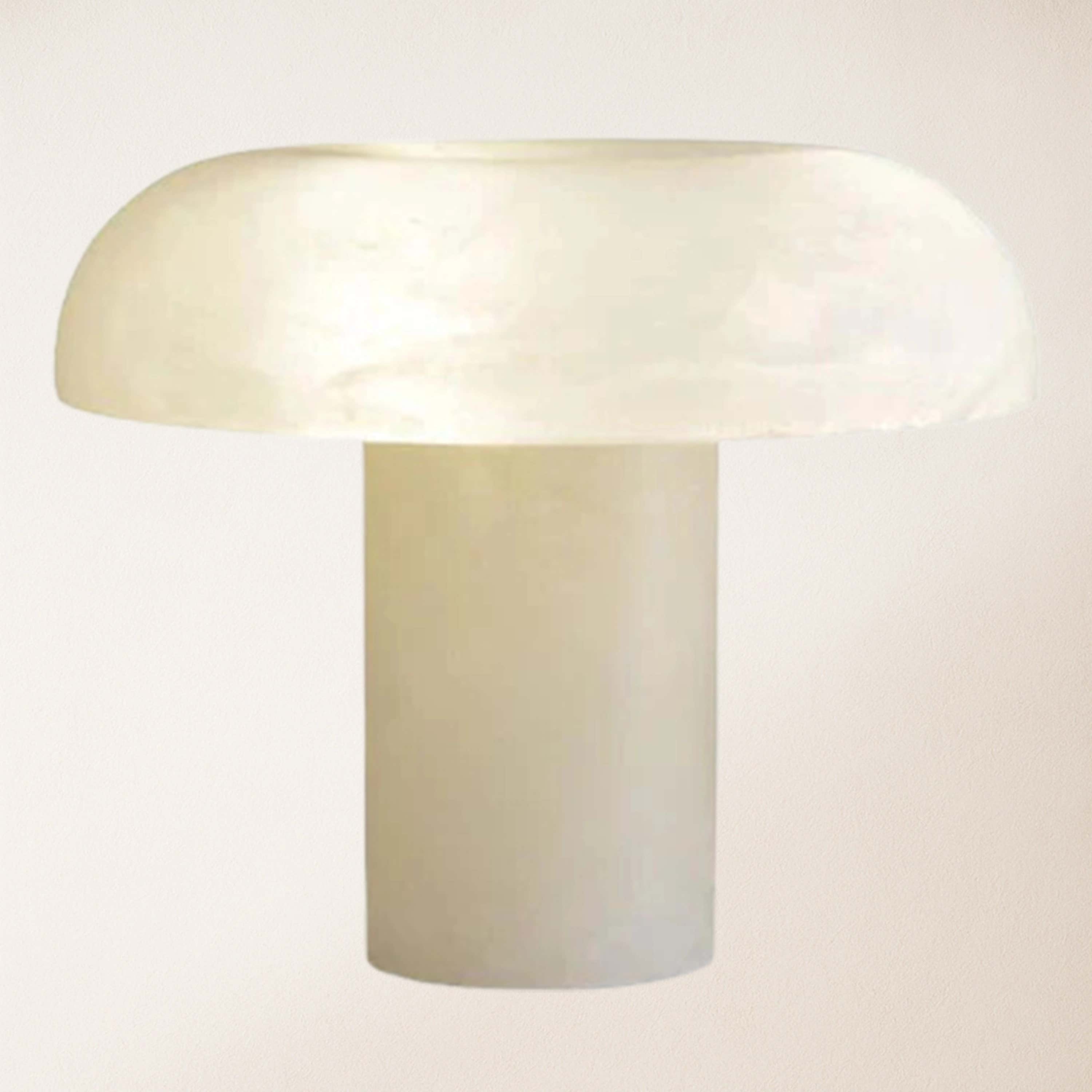 Dadaly Modern Alabaster Mushroom Table Lamp 9.8"H