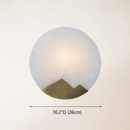 Egwent Alabaster Brass Sconce 10"D