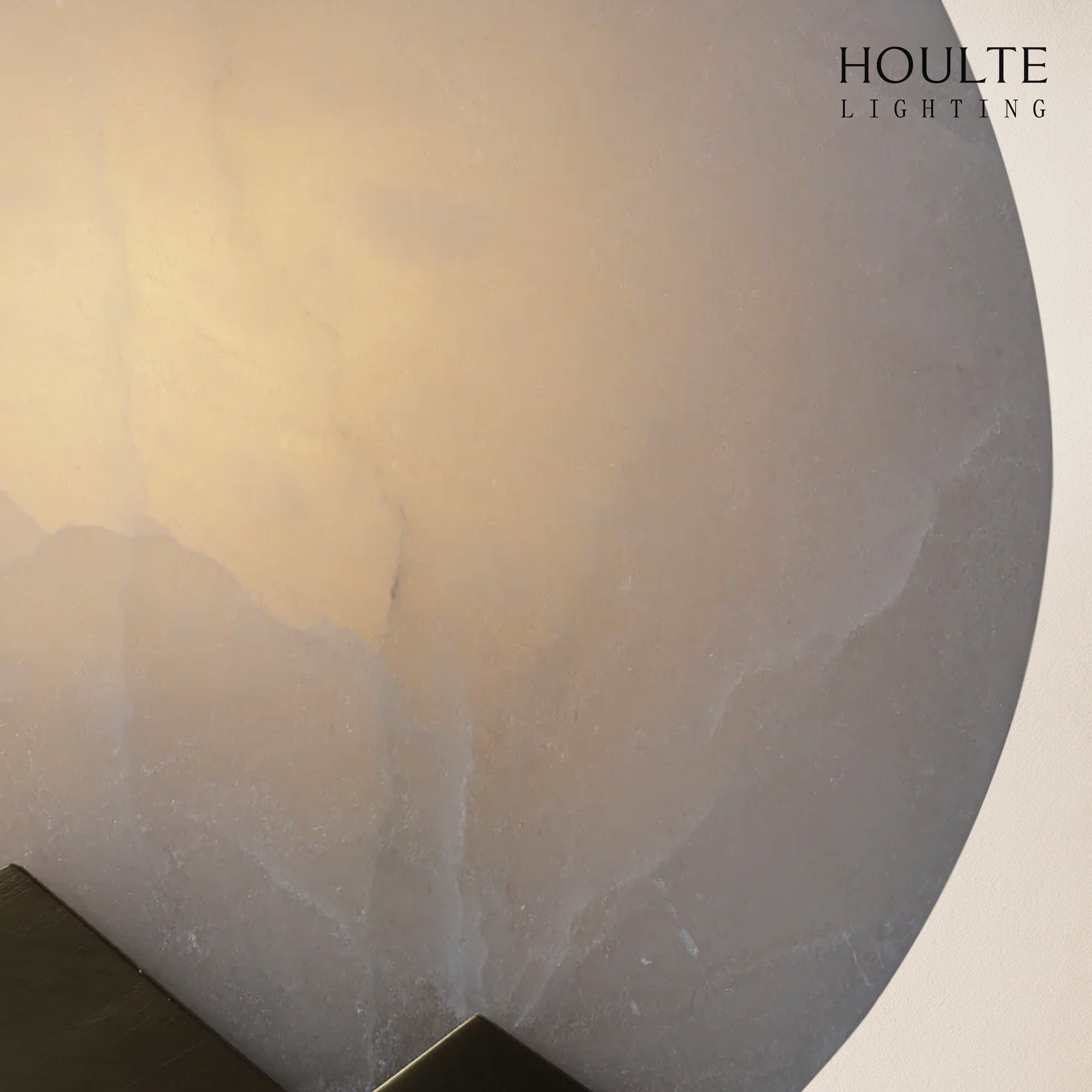 Egwent Alabaster Brass Sconce 10.2"