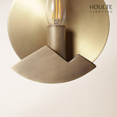Egwent Alabaster Brass Sconce 7.9"