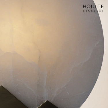 Egwent Alabaster Brass Sconce 7.9"