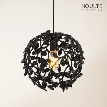 Elara Black Spherical Cage Chandelier  14"D