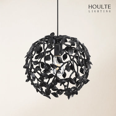 Elara Black Spherical Cage Chandelier  14"D