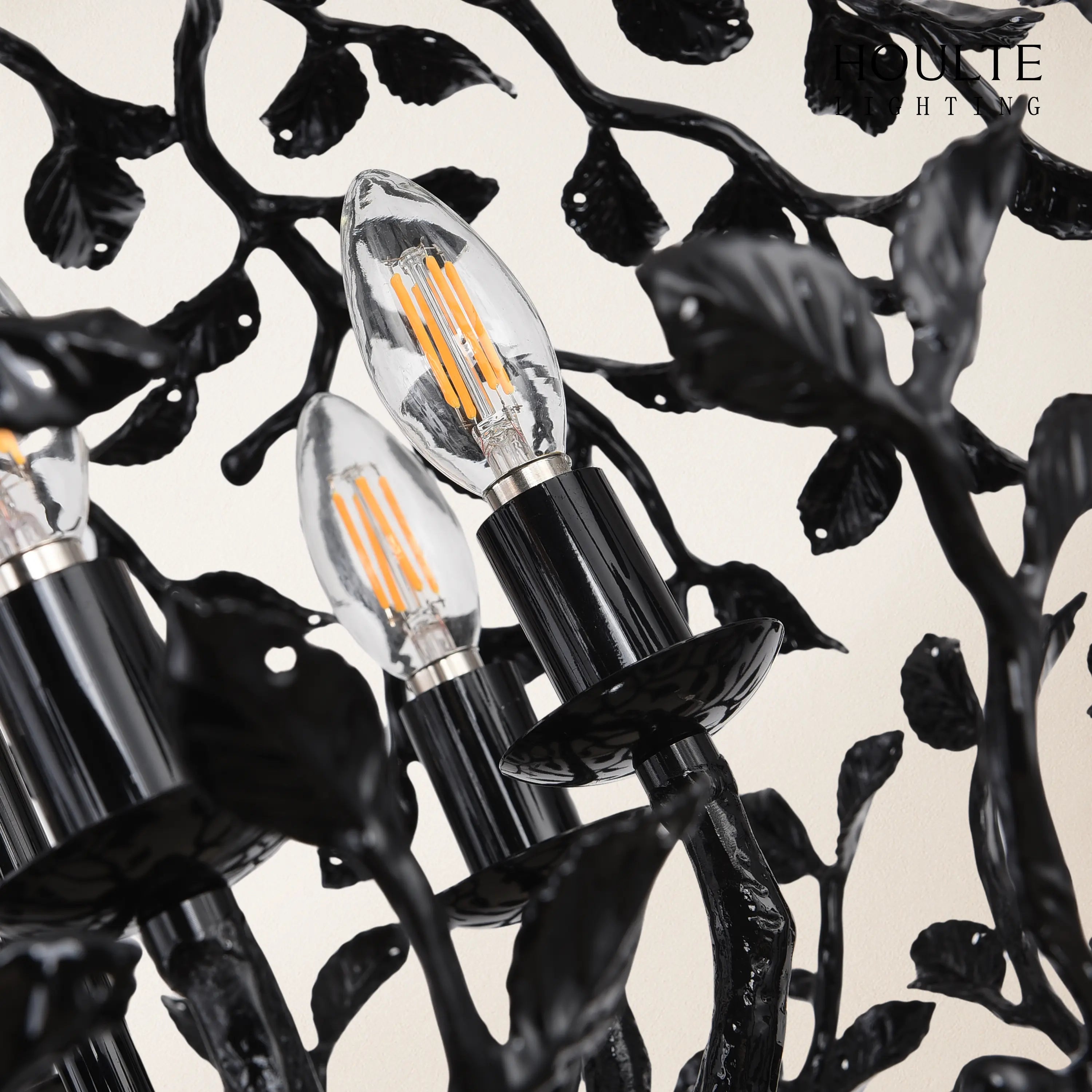 Elara Black Spherical Cage Chandelier 22"D