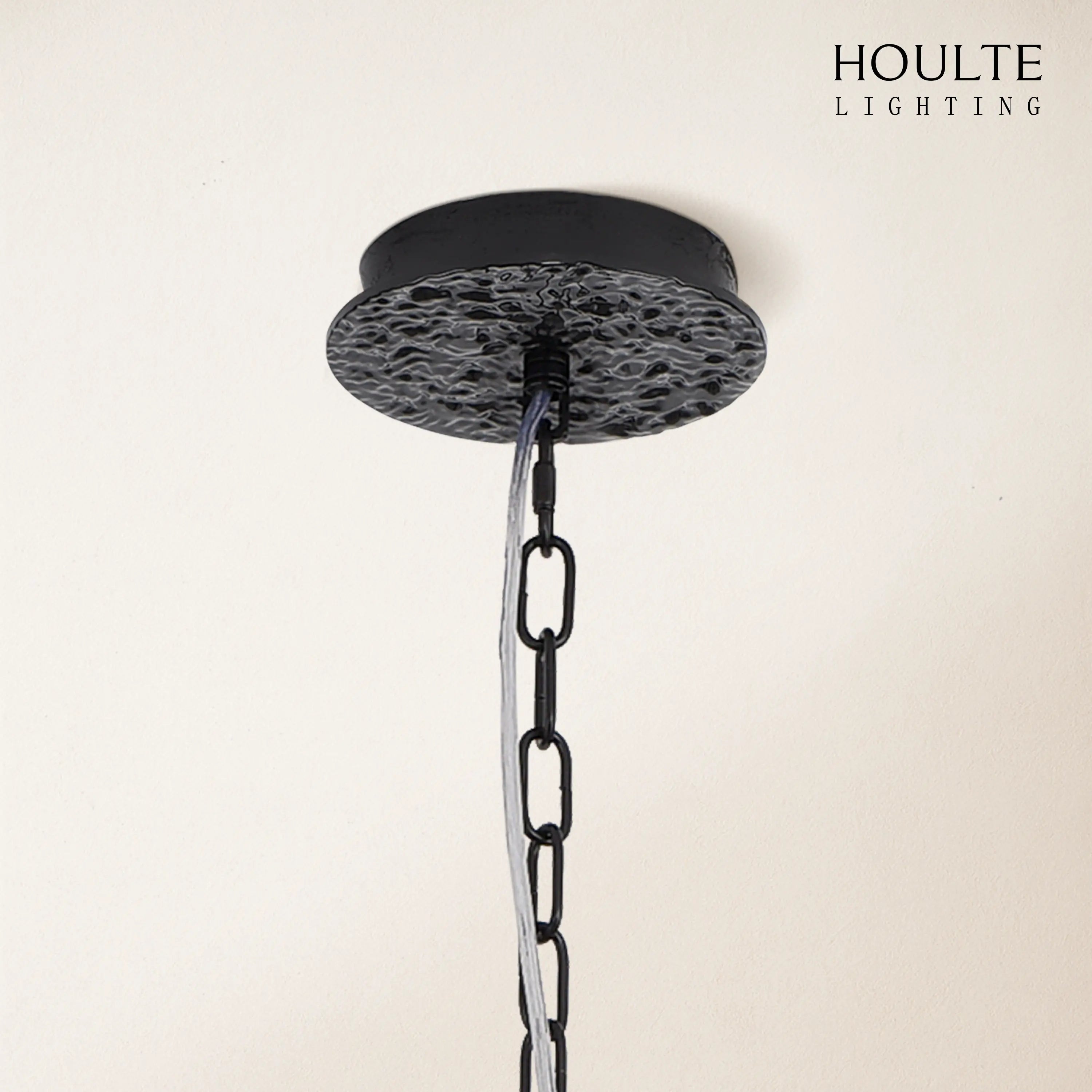 Elara Black Spherical Cage Chandelier 22"D