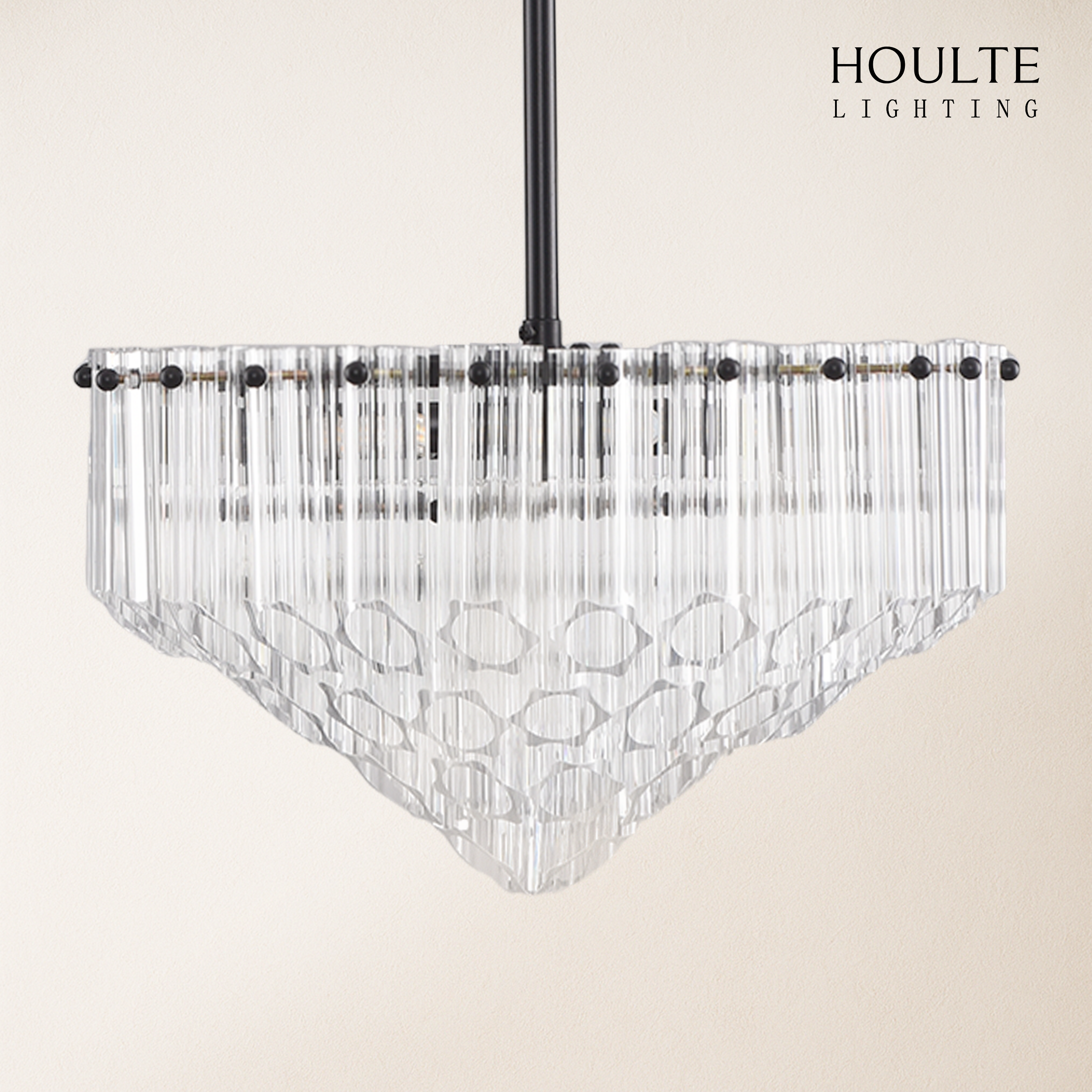 Ethereal Crystal Radiance Clear Amber Round Chandelier 14"D