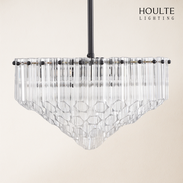 Ethereal Crystal Radiance Clear Amber Round Chandelier 14"D