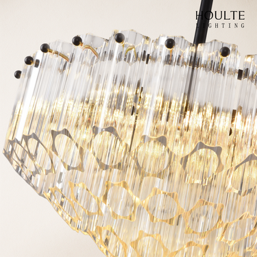 Ethereal Crystal Radiance Clear Amber Round Chandelier 14"D