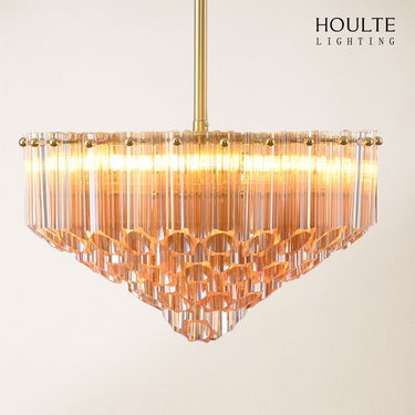 Ethereal Crystal Radiance Clear Amber Round Chandelier 14"D