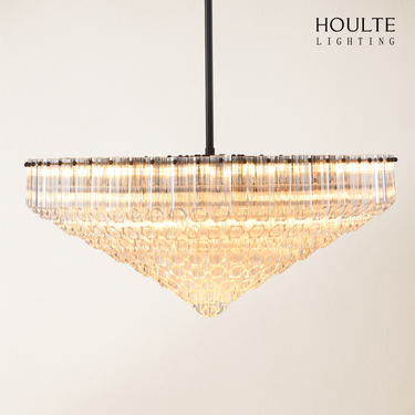 Ethereal Crystal Radiance Clear Amber Round Chandelier 30"D